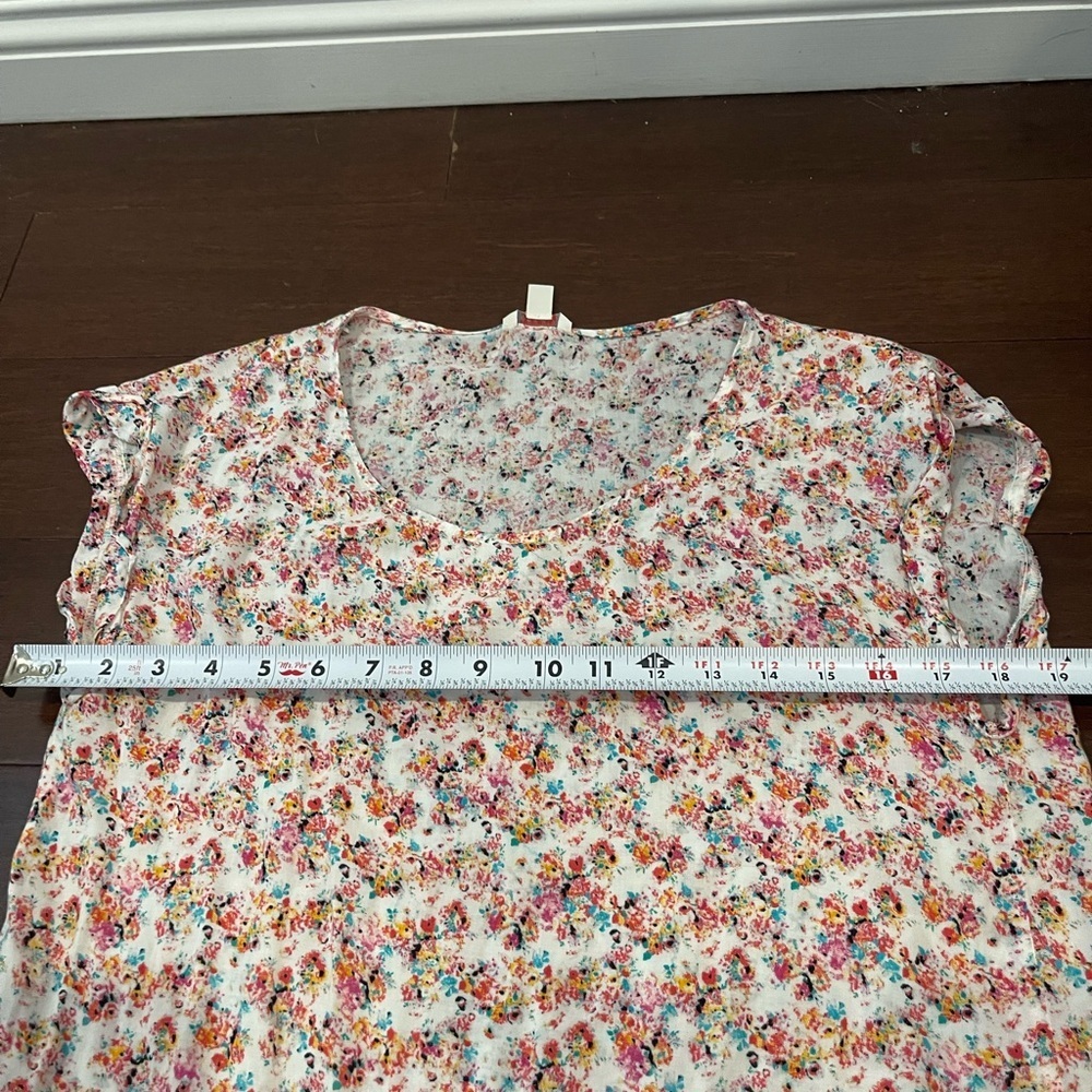 nwot Esprit Orange and Pink Blouse 8 - Picture 3 of 7